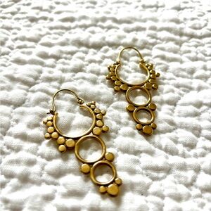 Gold Dot Hoop Earrings